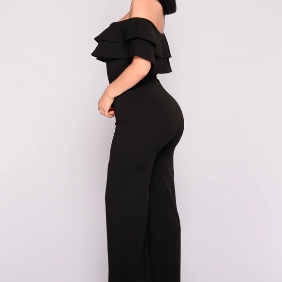 Ready To Ruffle Jumpsuit - Black - Picture 4 of 5